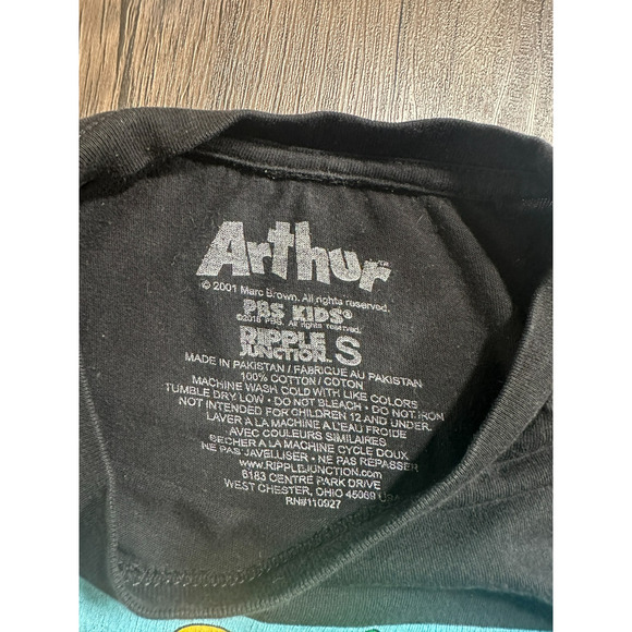 *READ* Adult Small Arthur Haters Gonna Hate T-Shirt Black Shirt PBS Kids TV Show - Picture 4 of 5